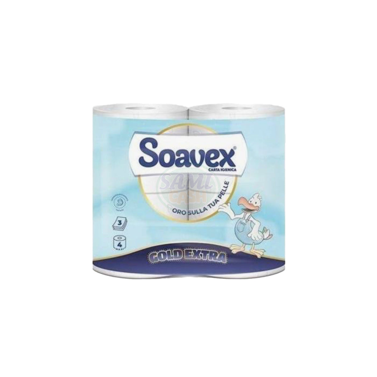Carta Igienica Soavex 4R 3V Gold Extra Pack da 10 - Totale Rotoli 40