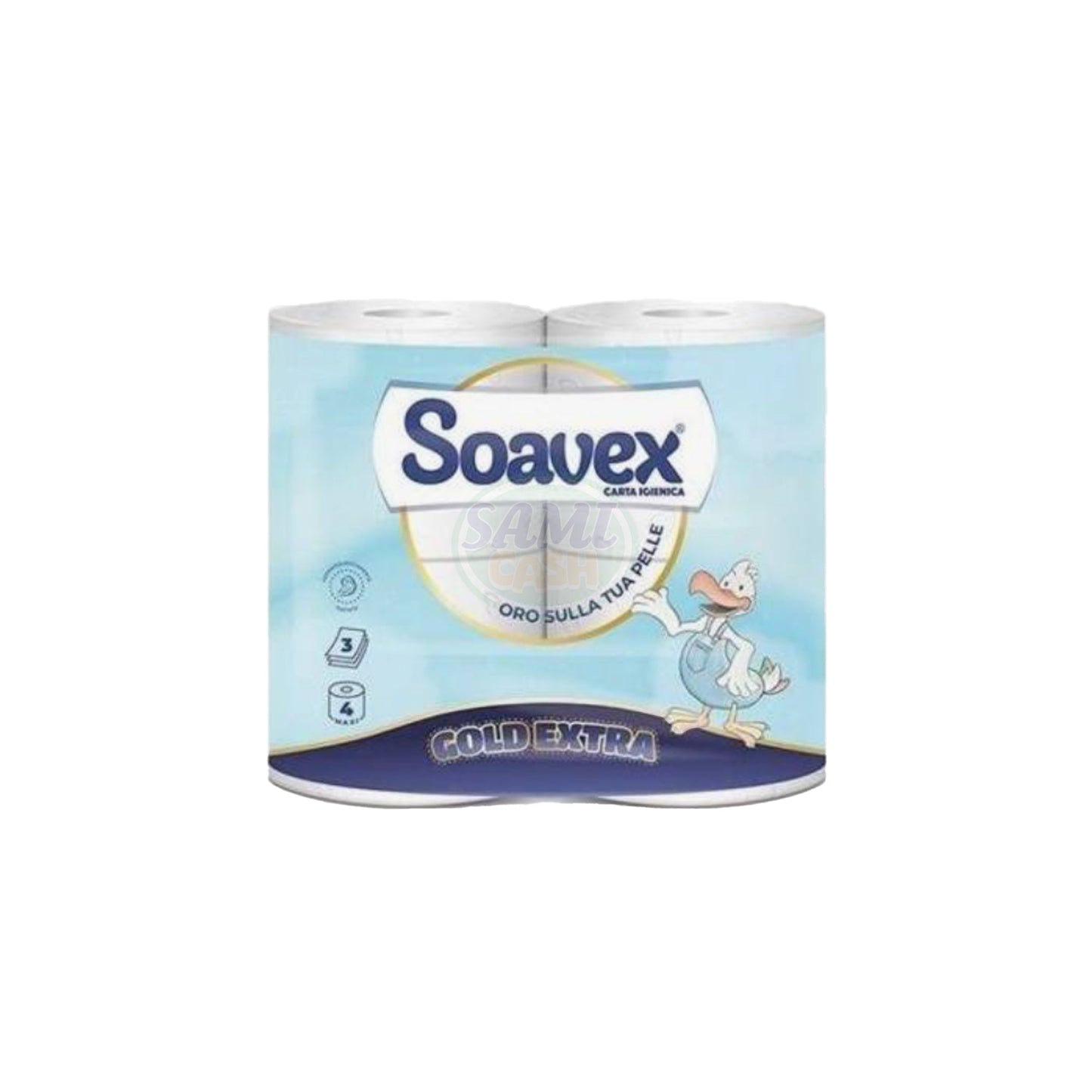 Carta Igienica Soavex 4R 3V Gold Extra Pack da 10 - Totale Rotoli 40
