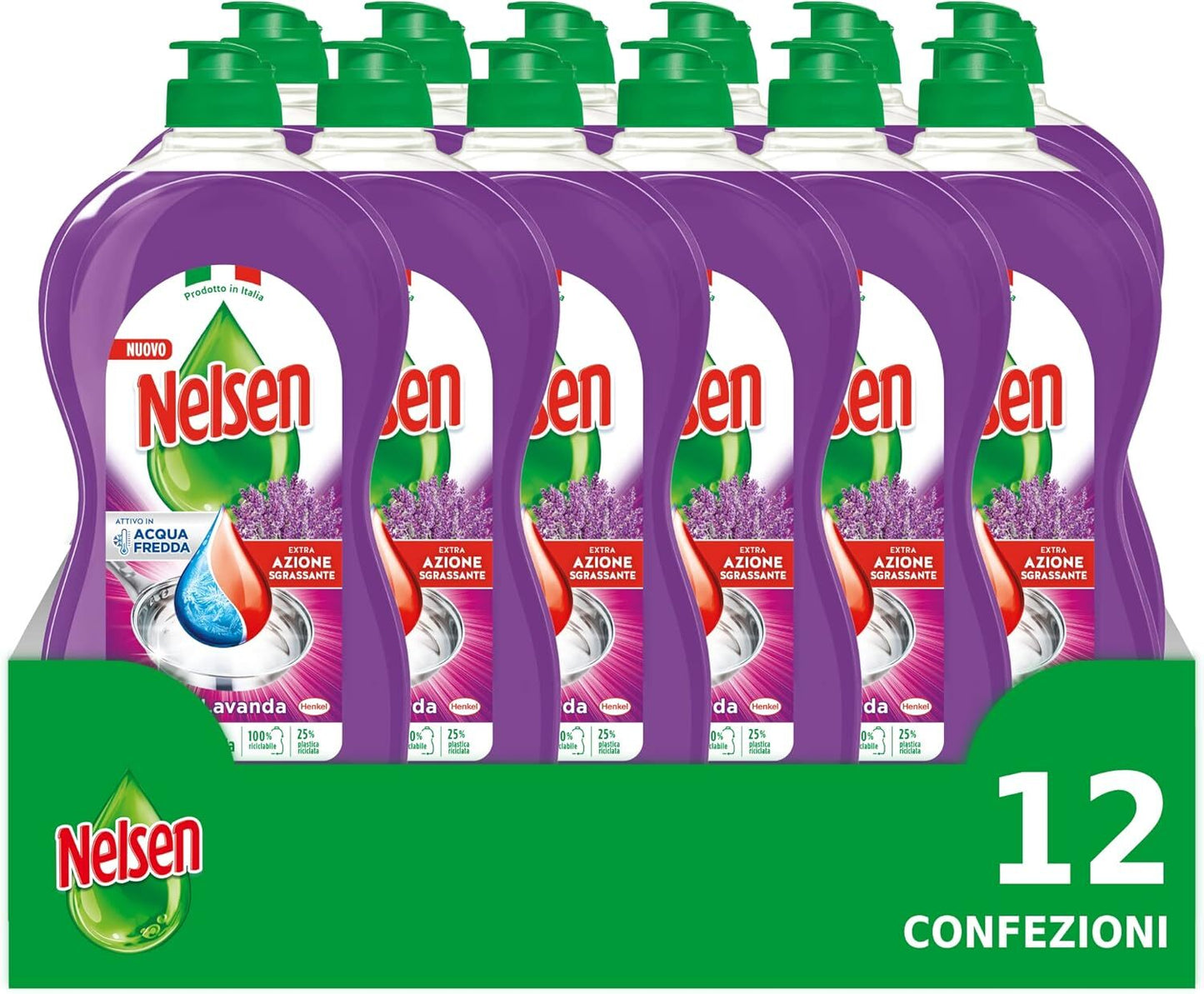 DETERSIVO PIATTI NELSEN 850ML LAVANDA X 12