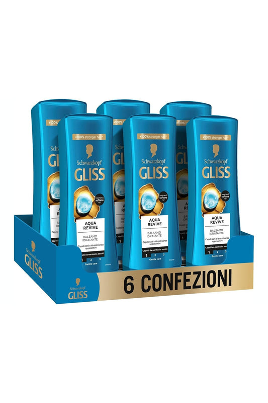 Gliss Aqua Revive Balsamo Idratante 200ml 6pz