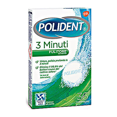 POLIDENT TABS 3 MINUTI PZ.36 6 PZ