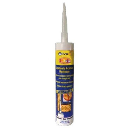Cilvani Silicone Acetico Trasparente 280 ml Sigillante Multiuso