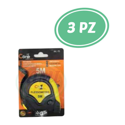 METRO 5MT 25MM CON GOMMA 3 PZ