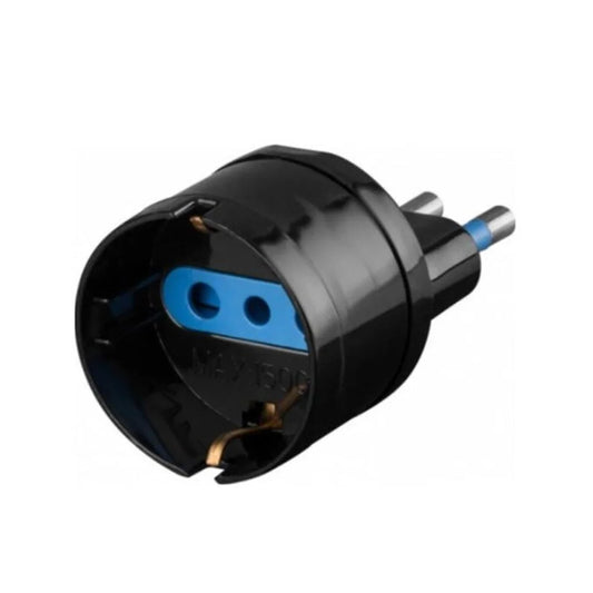 Adattatore Presa Schuko a Spina 16A+T Nero 10pz