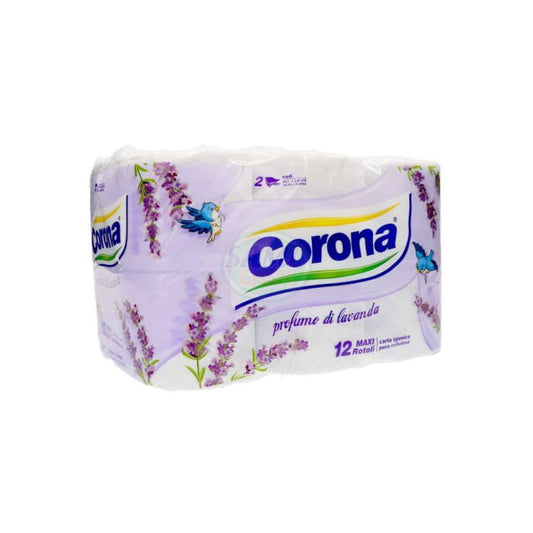 Carta Igienica Corona 12Rot Profumo Lavanda Pack da 4 - Totale Rotoli 48