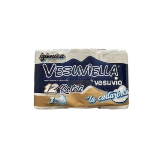Carta Igienica Vesuviella 12R 3Veli Pack da 4 - Totale Rotoli 48