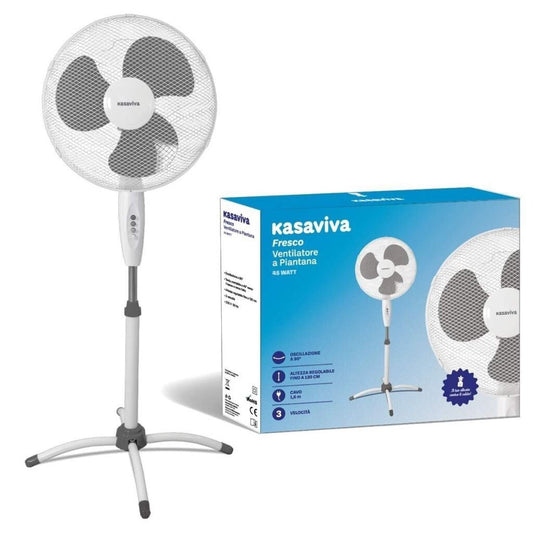 Kasaviva Cool 40 Ventilatore a Piantana 45W Altezza 130 cm