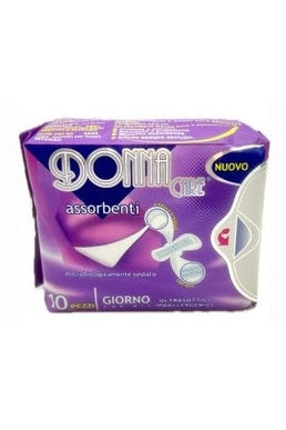 DonnaCare Assorbenti Giorno con Ali  Confezione da 10+2 Pezzi, 18pz