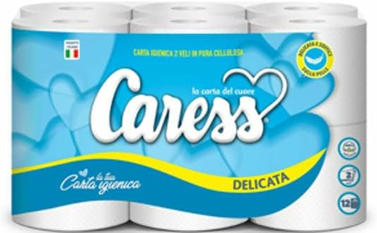 Carta Igienica Caress 12 Rotoli 2 Veli Delicata
