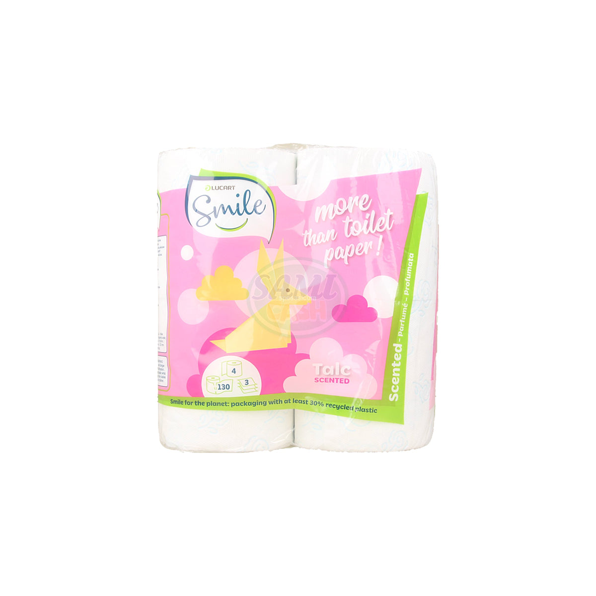 Carta Igienica Smile 4R 3V Talco Pack da 24 - Totale Rotoli 96