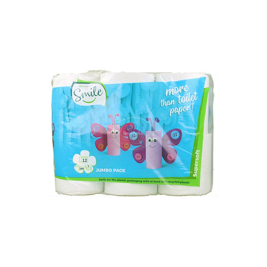 Carta Igienica Smile 4R 2V 600 Strappi Soft Pack da 7 - Totale Rotoli 28