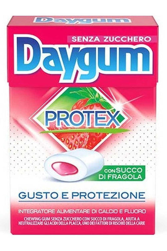 Chewing Gum Daygum Protex Fragola Gel Astuccio 20 Pezzi