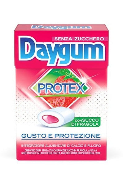 Daygum Protex Fragola Gel Astuccio 20 Pezzi Chewing Gum