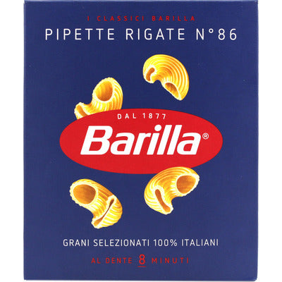 BARILLA 086 PIPETTE RIGATE GR.500 12 PZ.