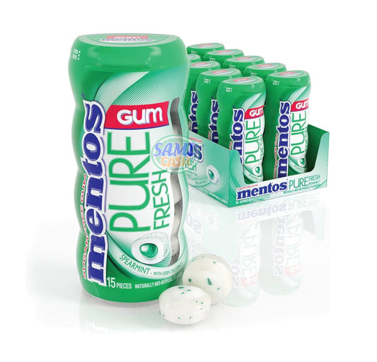 Chewing Gum Mentos Pure Fresh Nano Bottle Bubble Mint 15 Pezzi