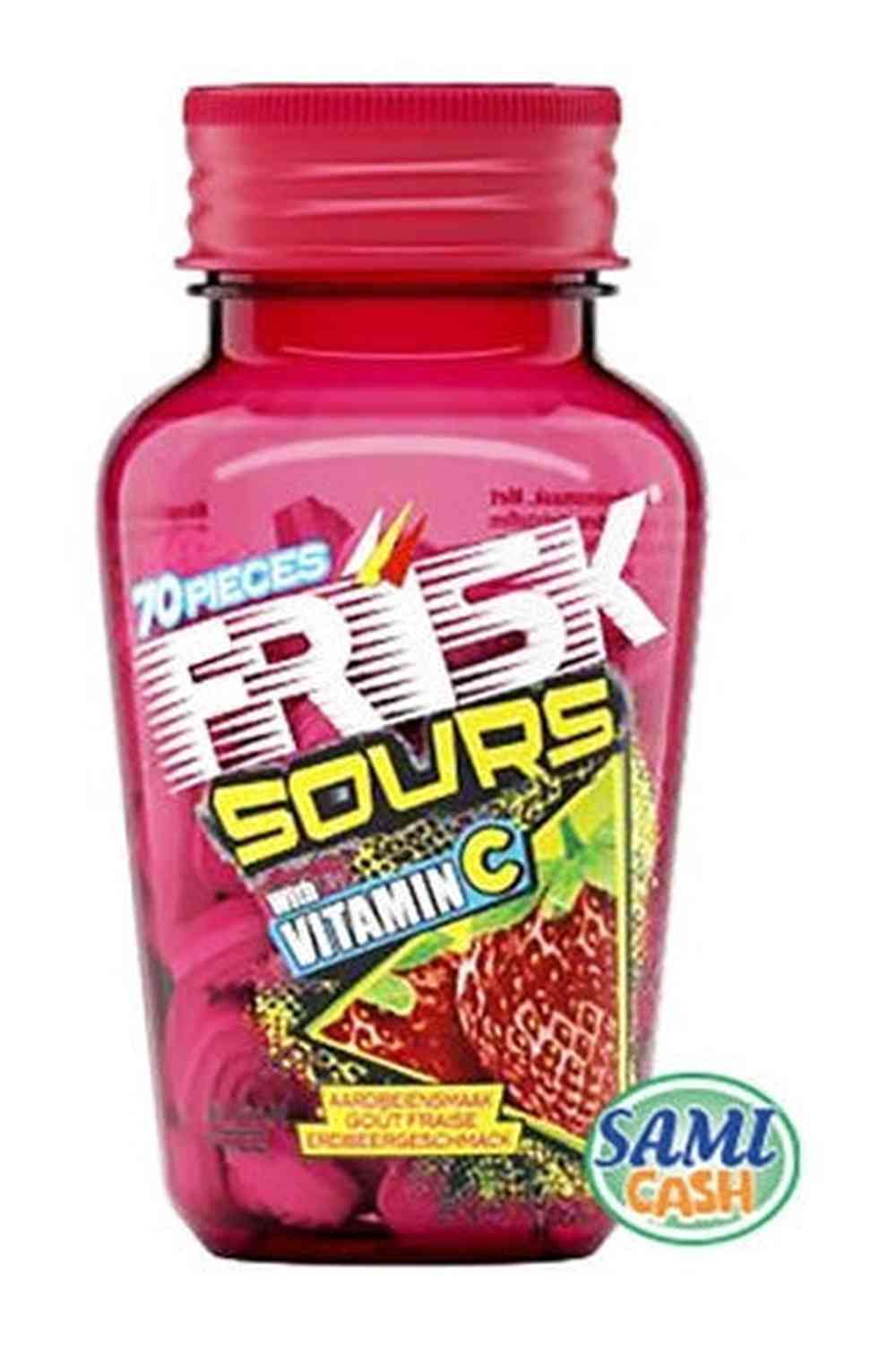 Caramelle Frisk Sours Strawberry Barattolo 6 Pezzi