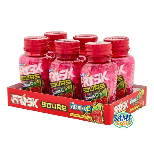 Caramelle Frisk Sours Strawberry Barattolo 6 Pezzi