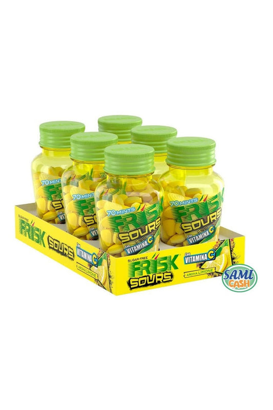 Caramelle Frisk Sours Lemon Barattolo 6 Pezzi