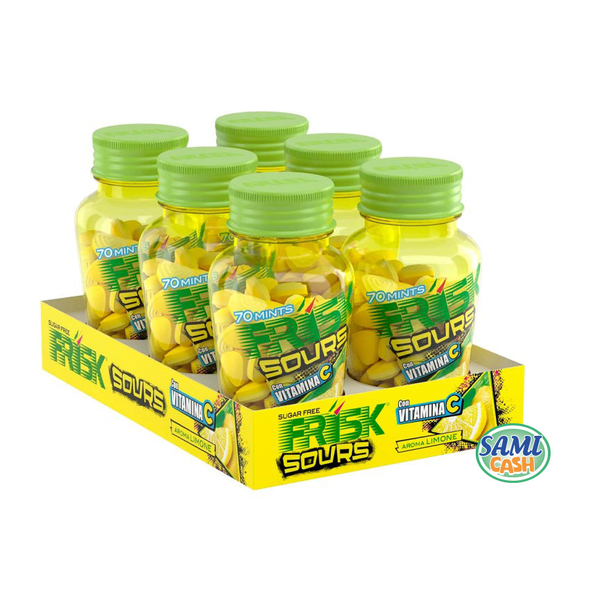 Caramelle Frisk Sours Lemon Barattolo 6 Pezzi