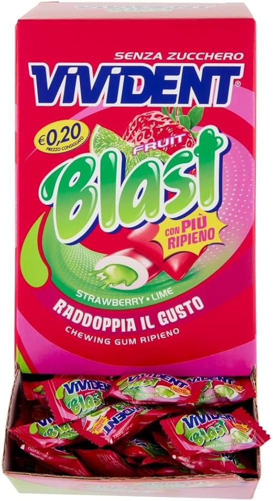 Vivident Blast Fruit(Strawberry-Lime) Monopezzo x200