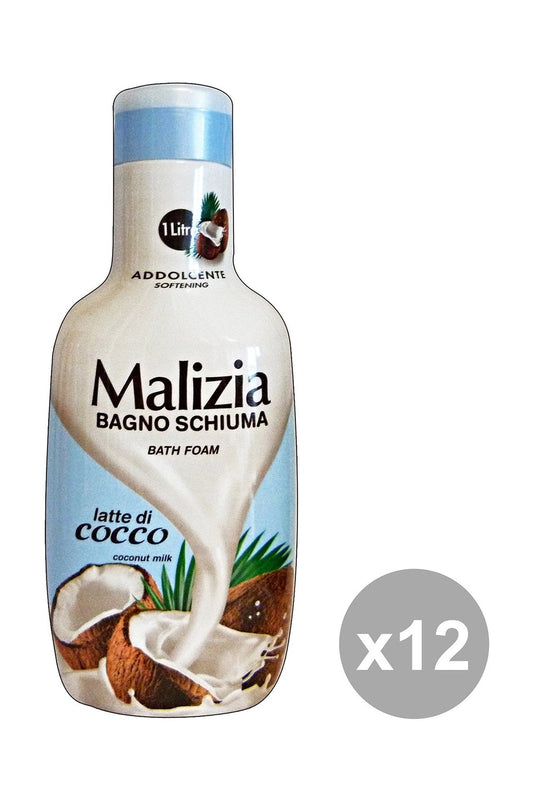 MALIZIA Set 12 Bagno Cocco 1 Lt. Saponi E Cosmetici