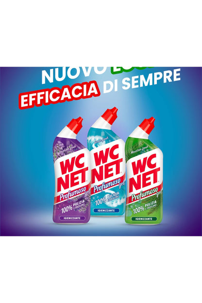 Wc Net - Profumoso Gel, Anticalcare e Igienizzante per WC, Fragranze Assortite, 700 ml x 12 Pezzi