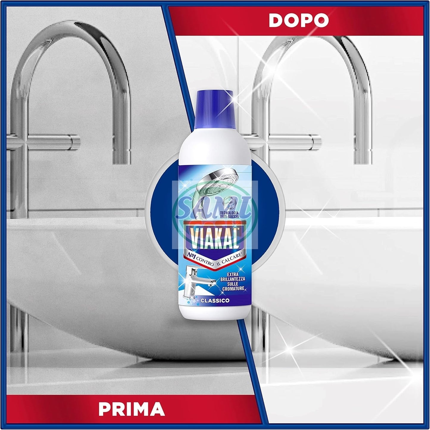 Viakal Anticalcare Detersivo Liquido Classico, 10 x 470 ml