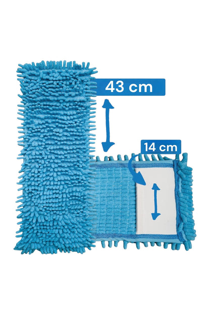 4x Rivestimento di Ricambio per Mocio per Pavimenti in Microfibra di Ciniglia Per Pulizia della Casa copertura di ricambio per tergicristalli per pavimenti(4 pezzi - rosa/arancione/verde/azzurro)