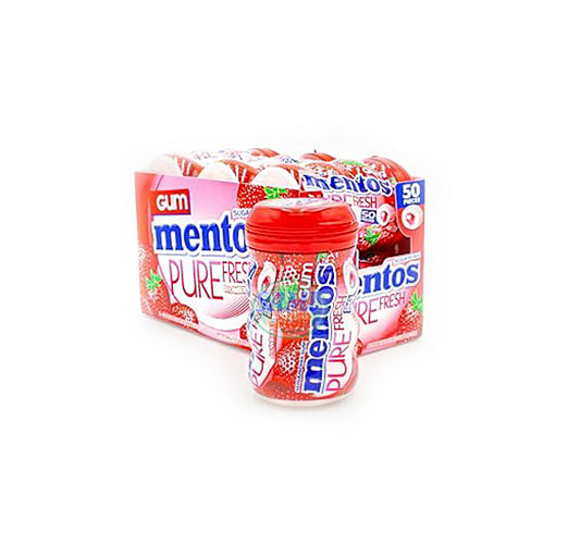 Chewing Gum Mentos Pure Fresh Strawberry Medium Bottle