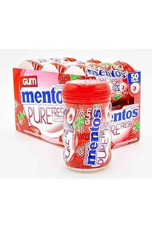 Chewing Gum Mentos Pure Fresh Strawberry Medium Bottle