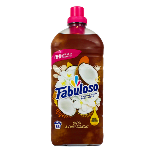 Fabuloso Ammorbidente Concentrato 1,25L Cocco Fiori Bianchi 6pz