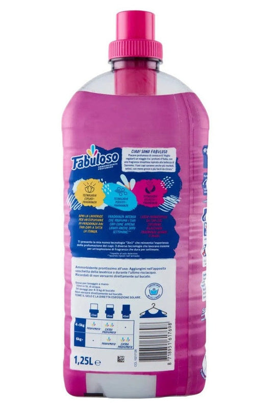 Fabuloso Ammorbidente Concentrato Profumi di Sanremo 1,25L – Freschezza Floreale e Morbidezza Intensa per un Bucato Profumatissimo