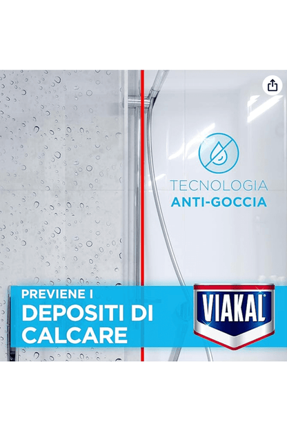 Viakal Doccia Anticalcare Spray 470ml – Rimuove il Calcare e Protegge le Superfici della Doccia
