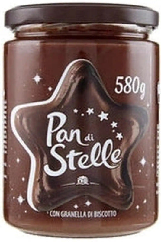 Crema Spalmabile Pan di Stelle 580g – Con Granella di Biscotti e Cacao per una Colazione da Sogno