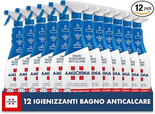 AMUCHINA SPRAY 750 ML BAGNO ANTICALCARE IGIENIZZANTE 12 Pack