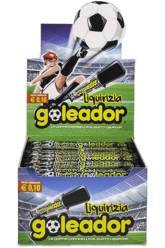 Goleador Liquirizia – Doppia Caramella Gommosa Senza Glutine, Gusto Intenso di Liquirizia, Confezione da 200 Monopezzi Incartati Singolarmente