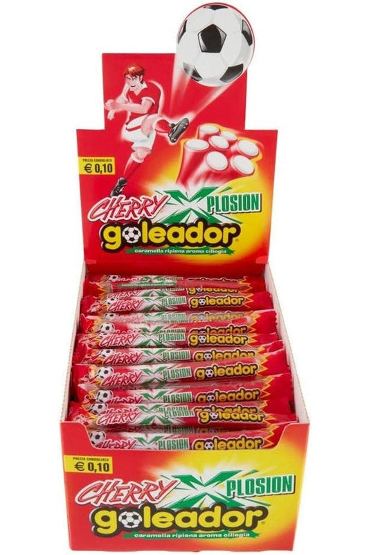 Goleador Xplosion Cherry – Caramelle Gommose Ripiene al Gusto Ciliegia, Box da 150 Pezzi Monoporzione, Incartate Singolarmente (1,5 kg)
