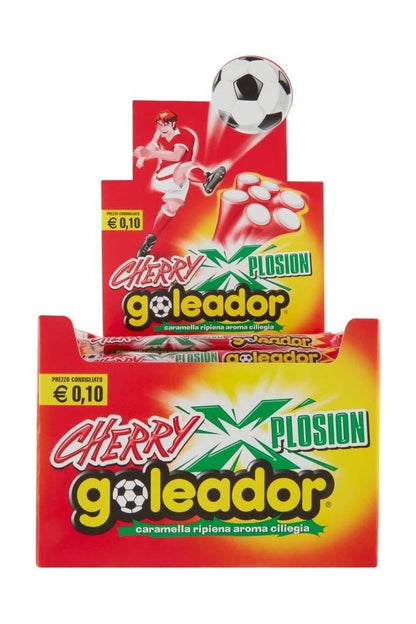 Goleador Xplosion Cherry – Caramelle Gommose Ripiene al Gusto Ciliegia, Box da 150 Pezzi Monoporzione, Incartate Singolarmente (1,5 kg)