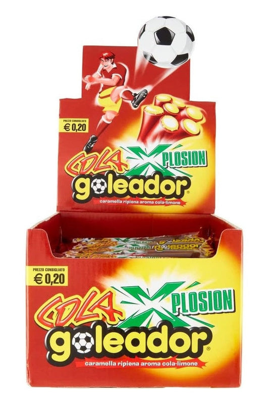 Goleador Xplosion Cola – Caramelle Gommose Ripiene al Gusto Cola, Box da 150 Pezzi Monoporzione, Incartate Singolarmente