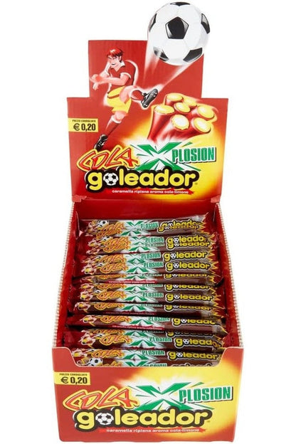 Goleador Xplosion Cola – Caramelle Gommose Ripiene al Gusto Cola, Box da 150 Pezzi Monoporzione, Incartate Singolarmente
