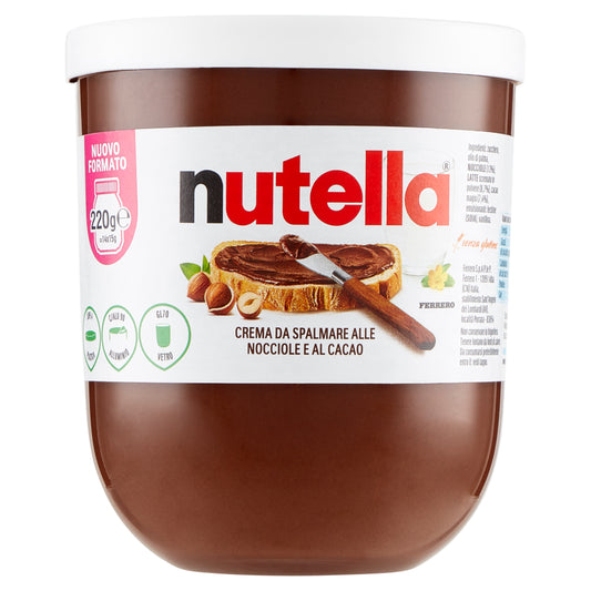 Nutella Ferrero 220g – La Crema Spalmabile al Cacao e Nocciole Più Amata al Mondo