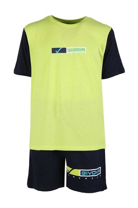 COMPLETO UOMO GIVOVA IN COTONE M/M T-SHIRT E PANTALONCINO M/L/XL/XXL ASS.