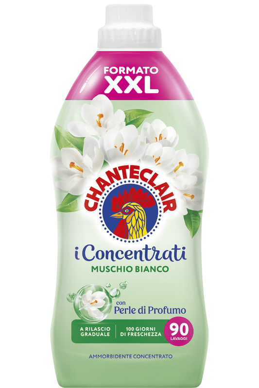 Chanteclair Ammorbidente Concentrato Muschio Bianco 1,8L – 90 Lavaggi di Profumo e Morbidezza Intensa