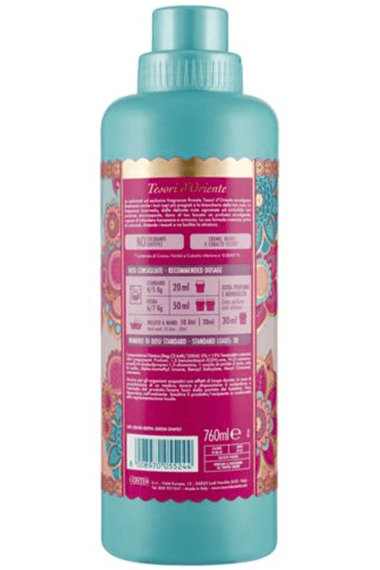 Tesori d'Oriente Ammorbidente Concentrato Ayurveda 760ml – Profumo Orientale e Morbidezza Avvolgente