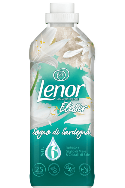 Lenor Ammorbidente Elisir Sardegna – 25 Lavaggi di Morbidezza e Profumo Mediterraneo Unico