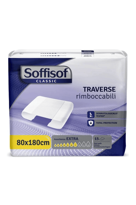 Soffisof Traversina Assorbente 80x180 cm – Confezione da 15 Pezzi per Protezione Ampia e Sicura