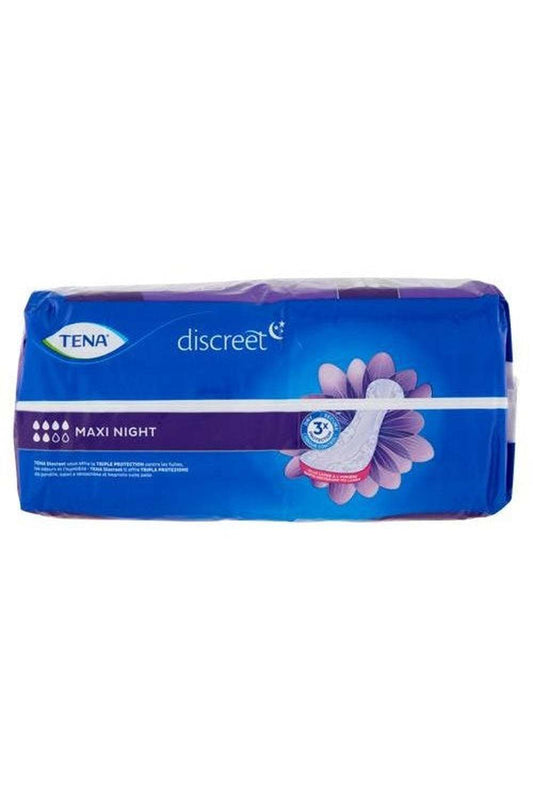 TENA Discreet Maxi Night 12pz – Protezione Avanzata per Perdite Urinarie Pesanti durante la Notte