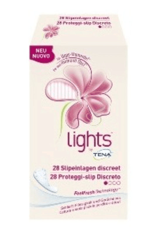 TENA Lights Sensitive Discreto 28pz – Protezione Ultra Leggera per Perdite Urinarie con Cura della Pelle Sensibile