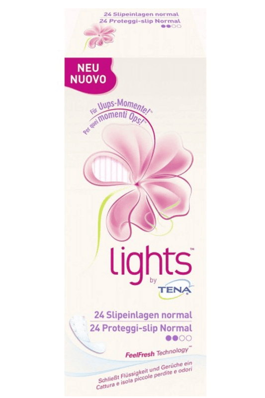 TENA LIGHT PROTEGGISLIP NORMAL PZ.24- Protezione Ultra Leggera per Perdite Urinarie con Cura della Pelle Sensibile