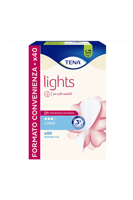 TENA Light Proteggislip Long PZ.40 – Salvaslip Assorbenti Lunghi per Perdite Leggere e Sicurezza Quotidiana